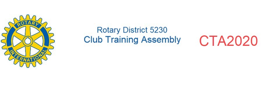 Online-only Rotary District 5230 Club Training Assembly (CTA) 2020